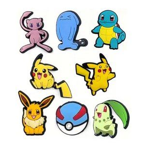 *NEW - 8-pcs* Pokemon Pikachu Video Game Shoe Charms for Your Crocs (Asst. A)
